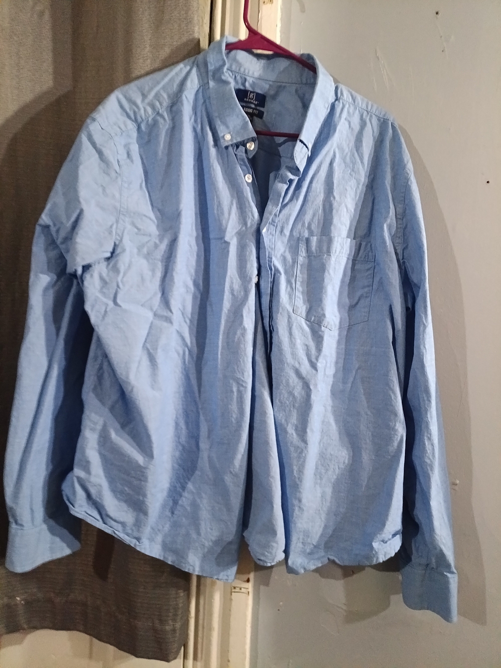 George Light Blue Men's Casual Button-Down Shirt